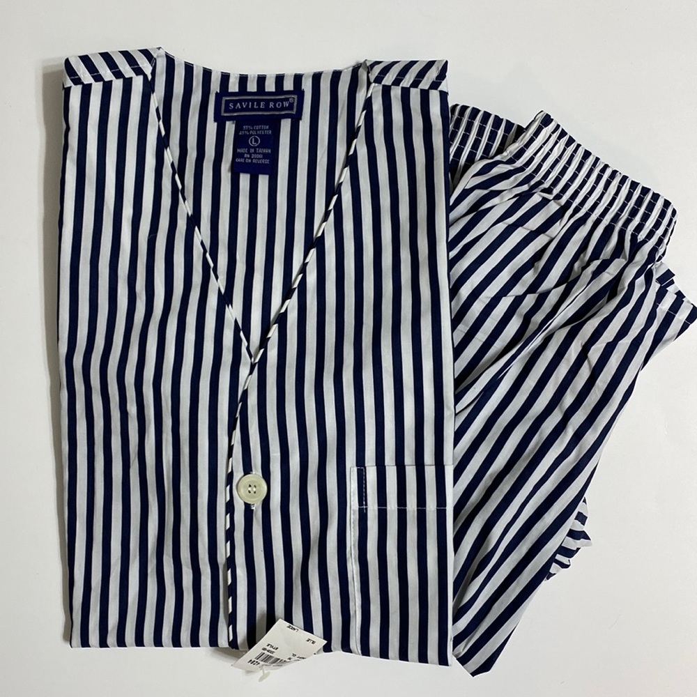 Saville Row Men’s striped pyjamas size Large